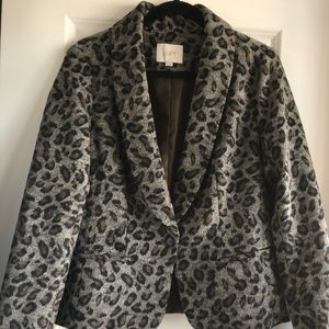 LOFT Leopard Blazer Size M